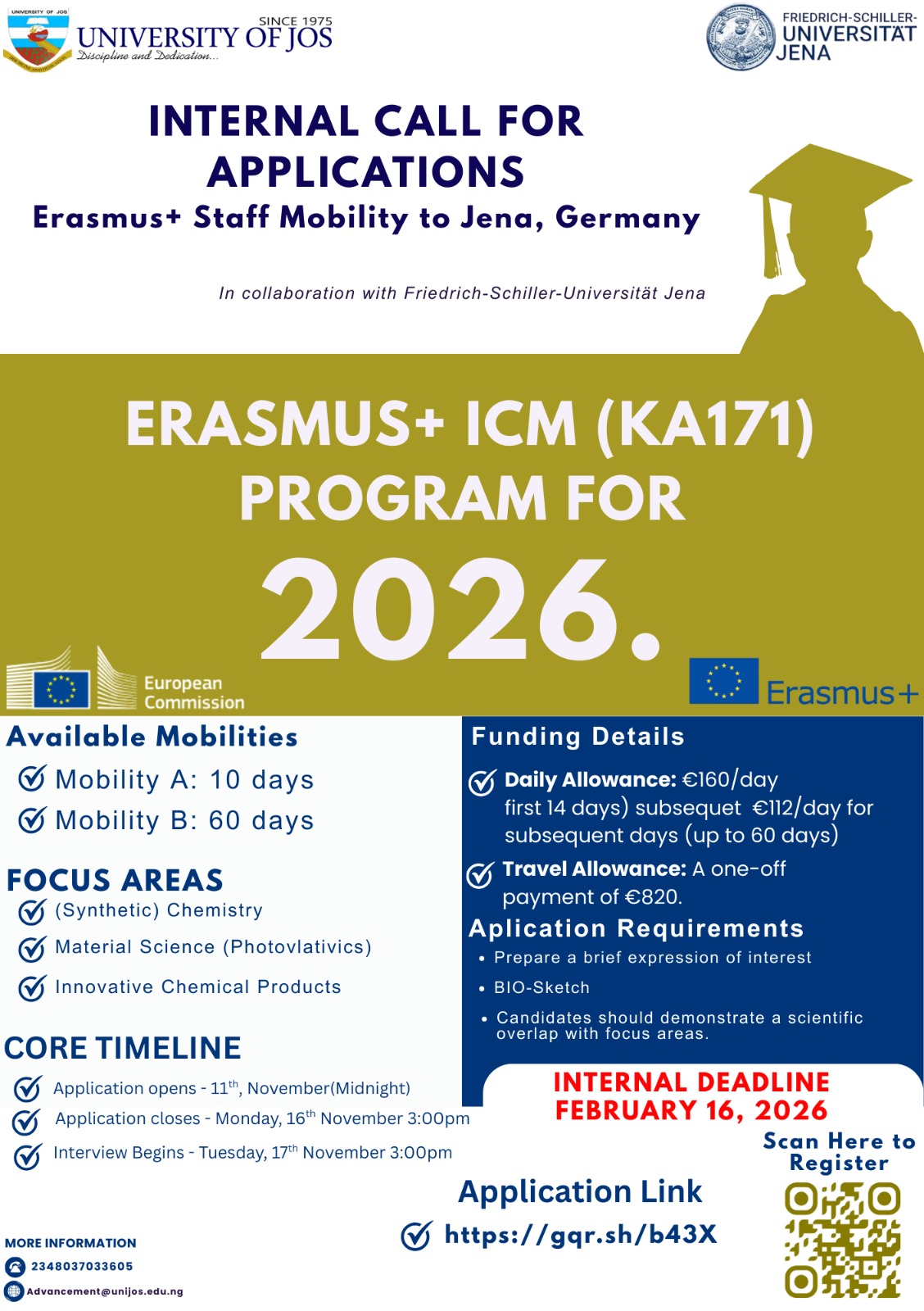 ERASMUS+ICM (KA171) PROGRAM FOR 2026