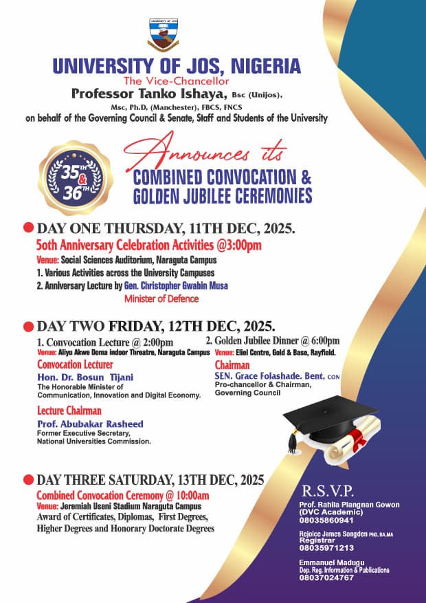 35TH & 36TH COMBINED CONVOCATION & GOLDEN JUBILEE CEREMONIES