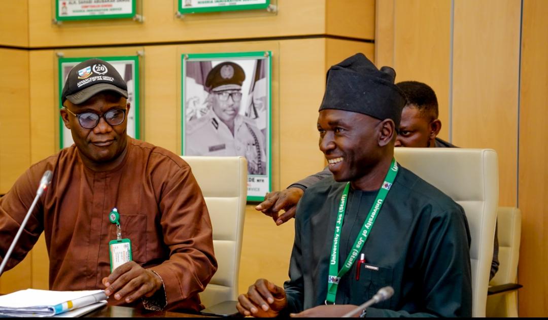 James Ameh with Deputy Registrar Information and Public Relations