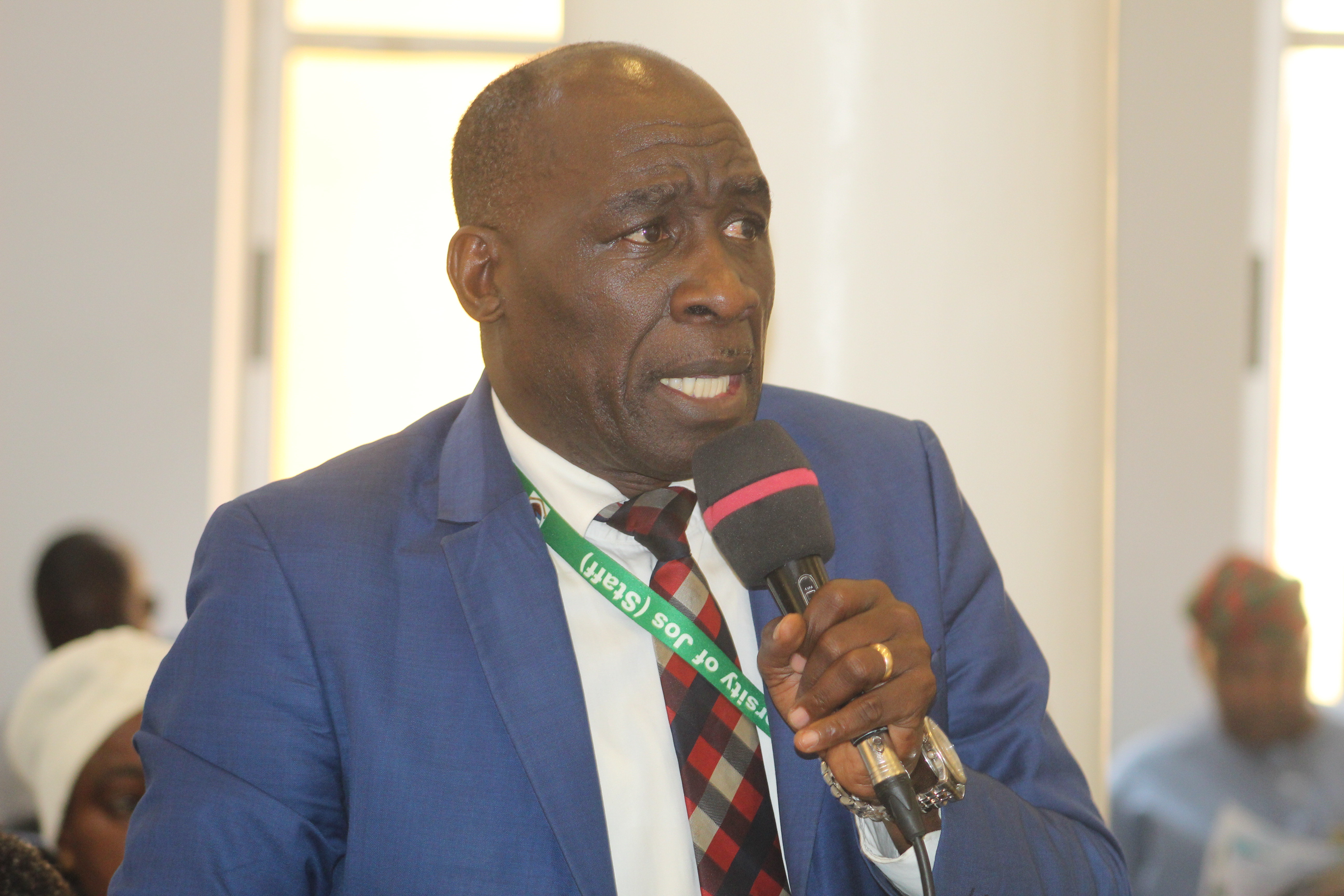 Prof. Dogo - Principal Manager of the Multi-Omics Lab making his presentation