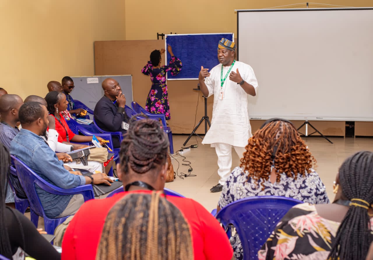 Professor Emmanuel Oki - Director of the Centre addressing participants at the Training .jpg