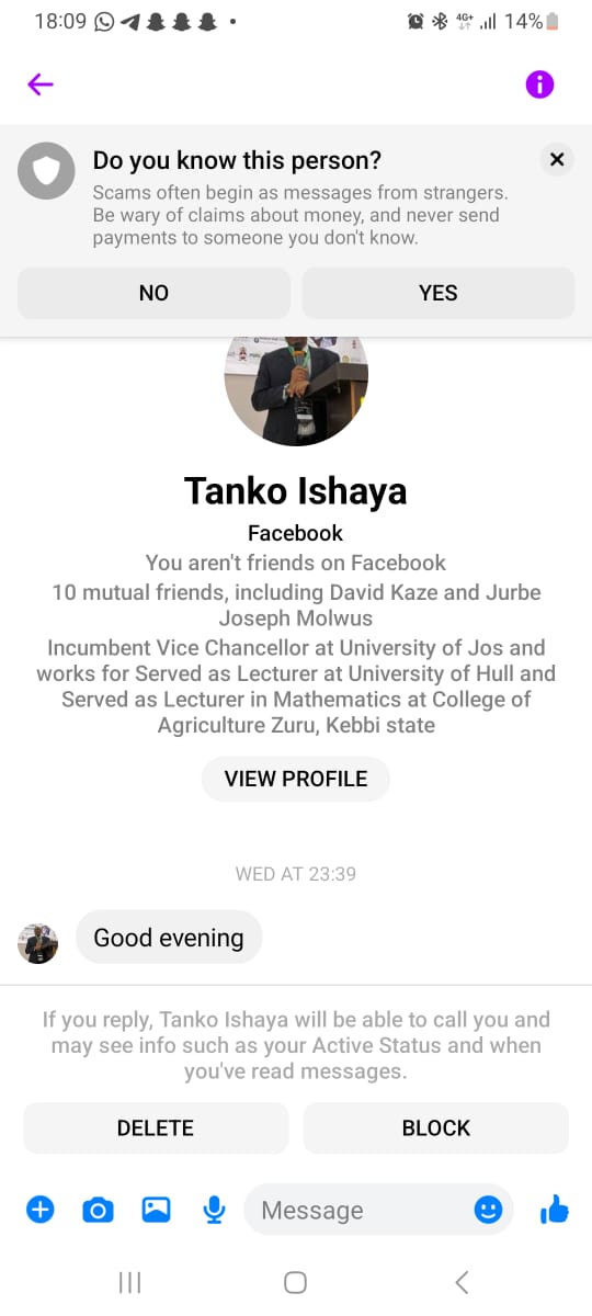 Fake Facebook Account