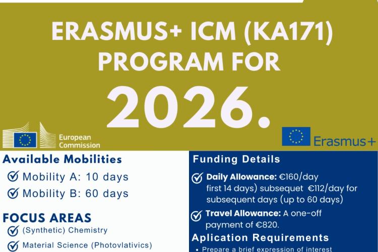 ERASMUS+ICM (KA171) PROGRAM FOR 2026
