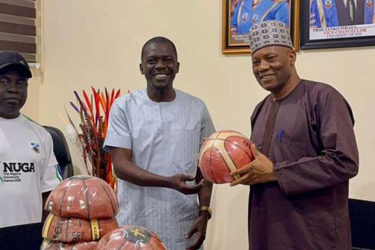 Dr. Gad Peter Shamaki and Unijos VC, Prof. T. Ishaya