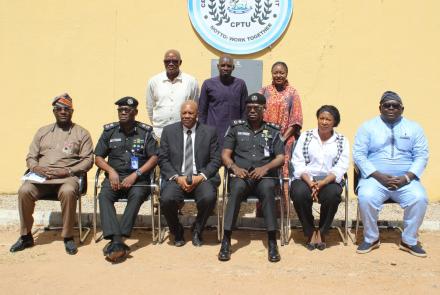 The Vice-Chancellor, Rep of the IGP, Rep of UNDP, Programme Coordinator, Unijos CSO, Dean Students Affairs