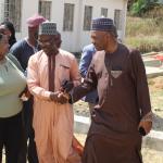 VC with Chief Monday Danjem (Secretary of DBAS) and Anayi Kibadau-Nimyel (DR DBAS) at the Commissioning of Innovative Toilet Facility