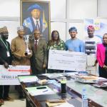 VC and Management received the Dean Faculty of Engineering Prof. Rose E. Daffi who led the team to present the Awards.JPG