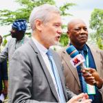 HE Ambassador Gautier Mignot addressing the Press