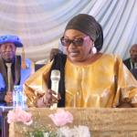 Hajia Maimuna Simghateh - Representative of the Ambassador of The Gambia to Nigeria delivering her goodwill message
