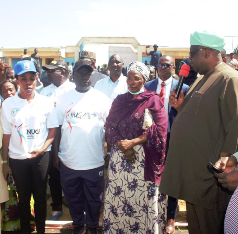 UNIJOS GIVES HEROIC WELCOME TO PLATEAU STATE GOVERNMENT AS GOVERNOR MUTFWANG INSPECTS NUGA GAMES FACILITIES