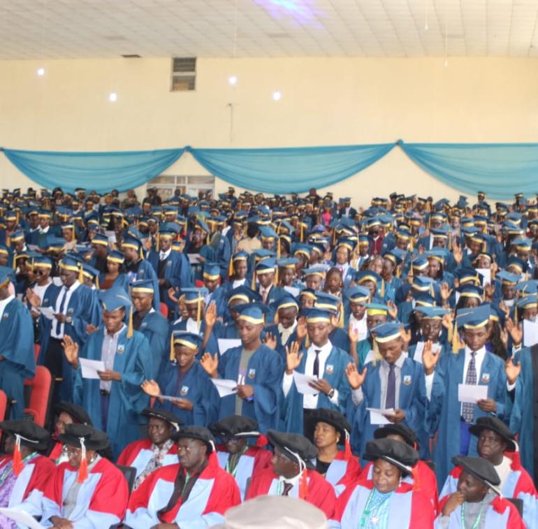 New Stidents Taking their Matriculation Oath