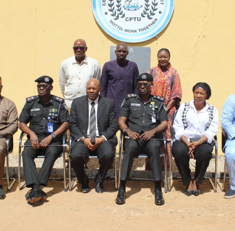 The Vice-Chancellor, Rep of the IGP, Rep of UNDP, Programme Coordinator, Unijos CSO, Dean Students Affairs